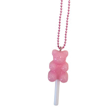 Load image into Gallery viewer, Ltd. Pop Cutie Gummy Bear Lollipop Necklaces - 6 pcs. Wholesale