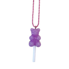 Load image into Gallery viewer, Ltd. Pop Cutie Gummy Bear Lollipop Necklaces - 6 pcs. Wholesale
