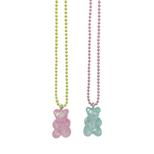 Load image into Gallery viewer, Pop Cutie Gacha Sparkle Gummy Bear Necklaces  -12 pcs Wholesale

