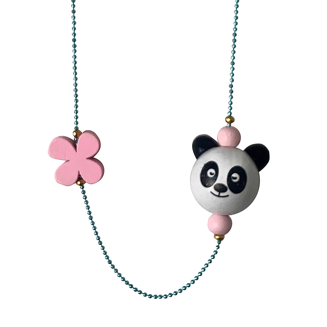 Pop Cutie ECO Panda Flower Necklaces - 6 pcs. Wholesale