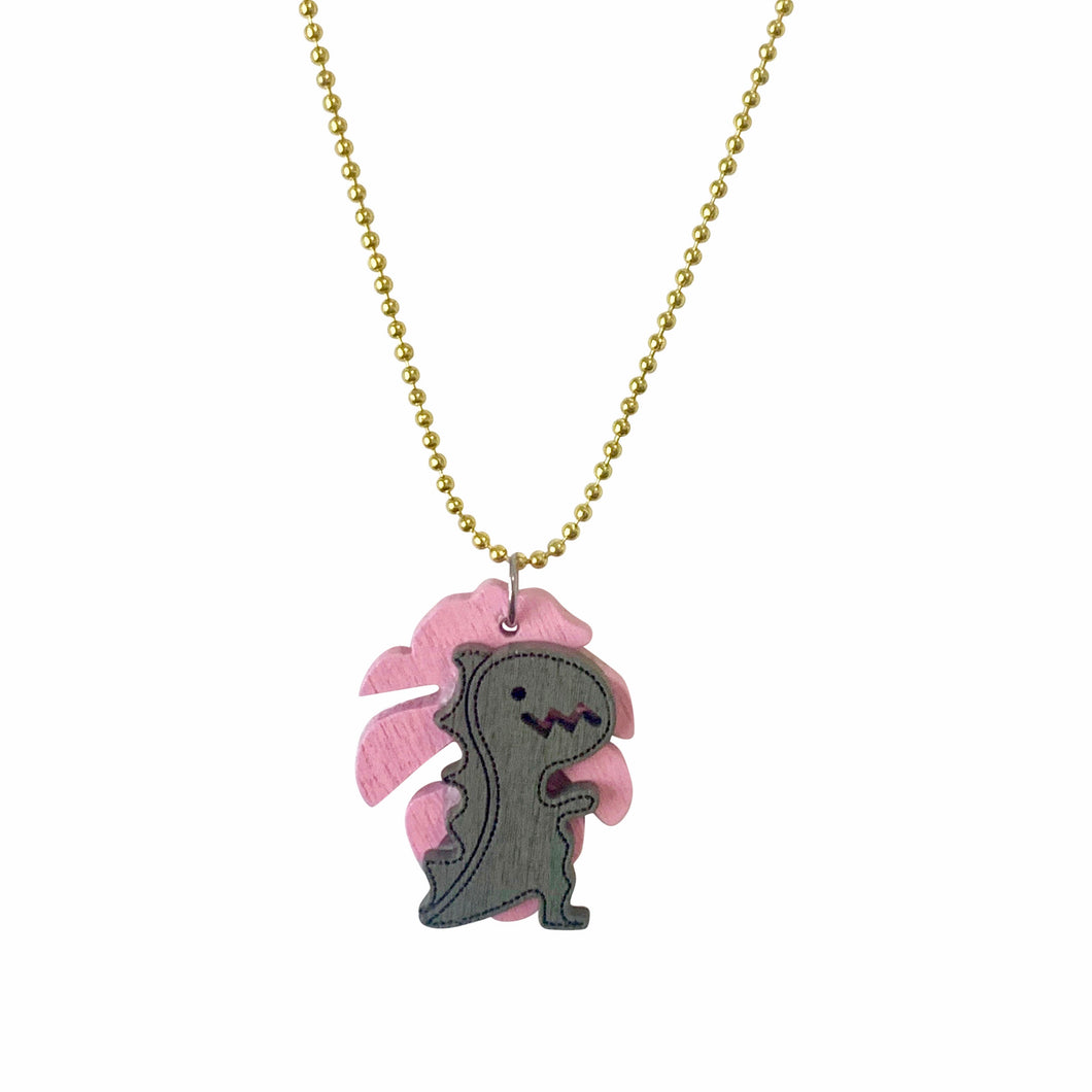 Pop Cutie ECO Palm Dino Necklace - 6 pcs. Wholesale