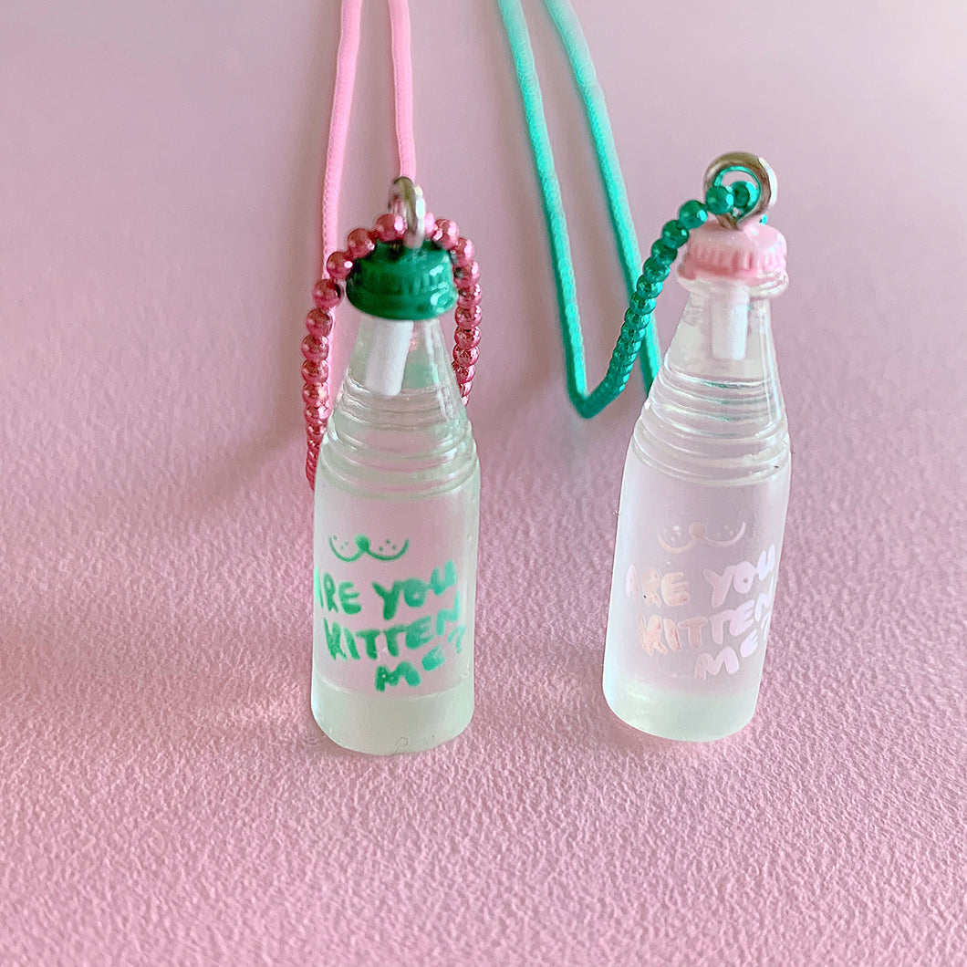 Pop Cutie Gacha Kitten Drink Necklaces