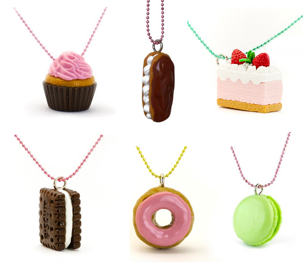 Pop Cutie X Iwako Cake Necklaces Wholesale 6 Pcs